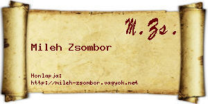 Mileh Zsombor névjegykártya